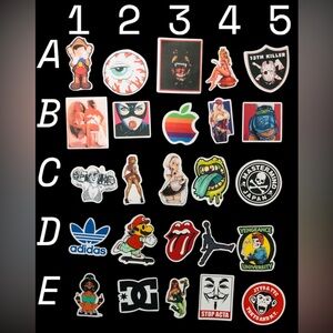 Choose Your Sticker $3 FOR 1 /$5 FOR 3 / $10 FOR 10